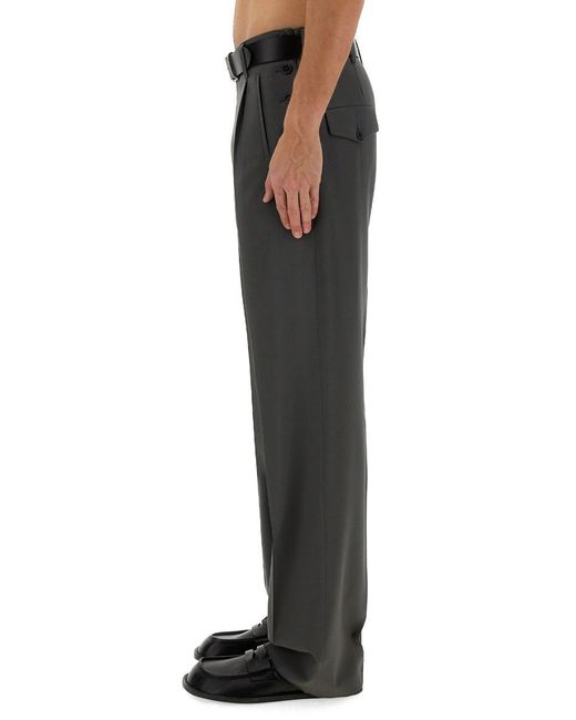 Moschino Black Tailored Wool Pants for men