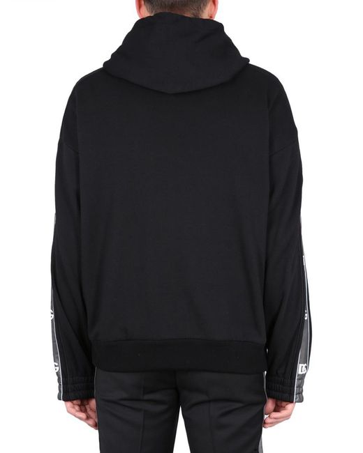 Dolce & Gabbana Black Sweatshirt With Logoed Band for men