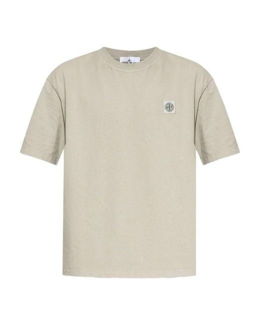 Stone Island White T-shirts And Polos for men