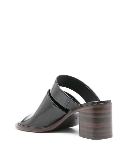 Lemaire Black 55Mm Leather Mules