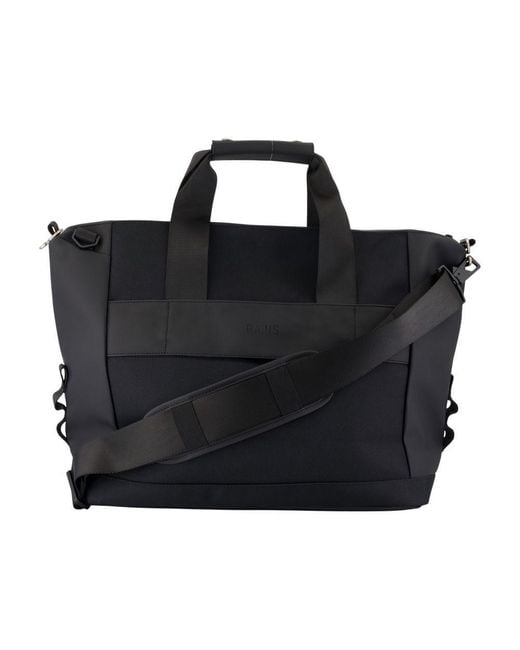Rains Black Otaru Weekend Bag Small W3 Travel Bag