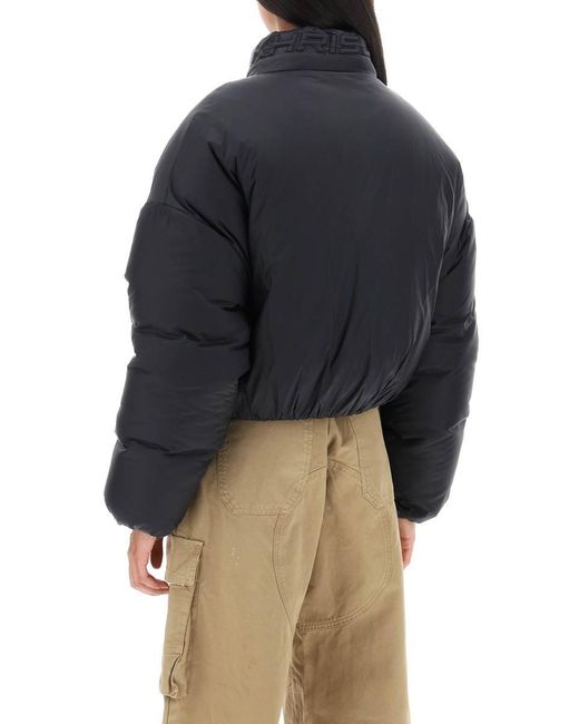Khrisjoy Black 'joy' Oversized Cropped Down Jacket