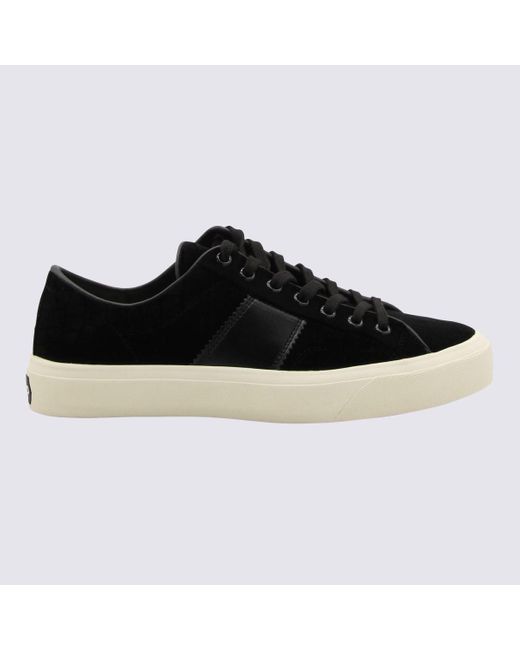 Tom Ford Black And Cream Cambridge Sneakers for men