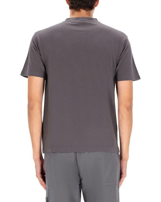 Stone Island Gray T-shirt With Logo for men