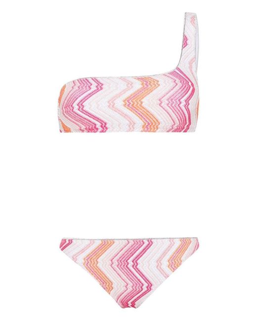 Missoni Pink Chevron Knit Bikini