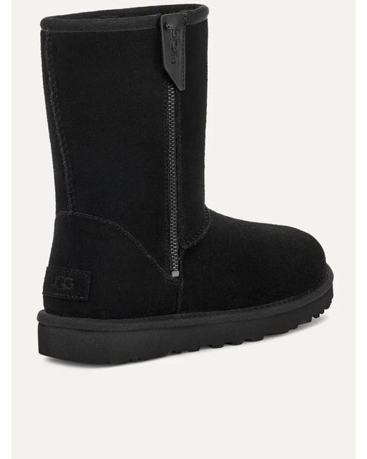 Ugg Black Classic Short Bailey Zip Shoes