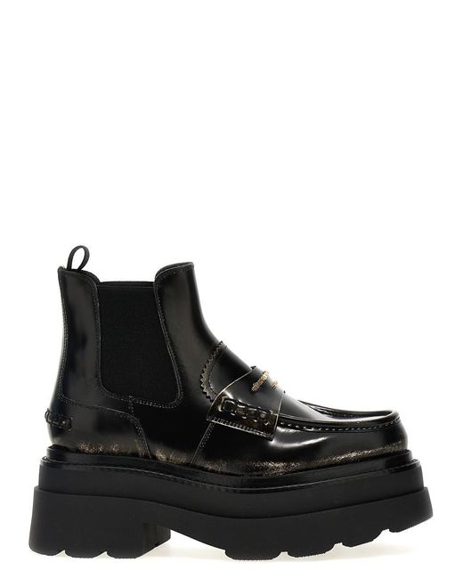 Alexander Wang Black 'Carter Ankle Platform' Ankle Boots