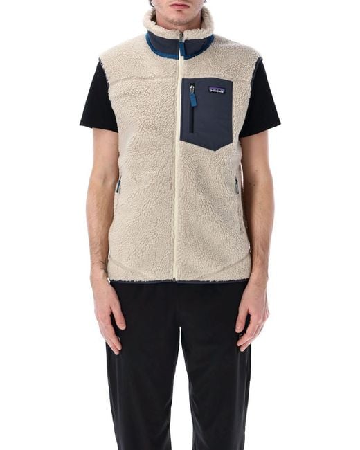 Patagonia Blue Classic Retro-X Fleece Vest for men