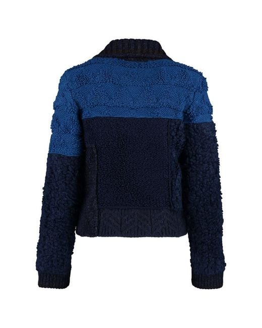 Bottega Veneta Blue Wool V-neck Sweater