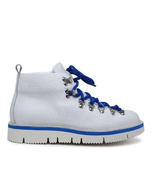 Fracap Blue M120 White Leather Boots