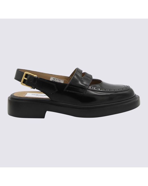 Thom Browne Black Leather Loafers