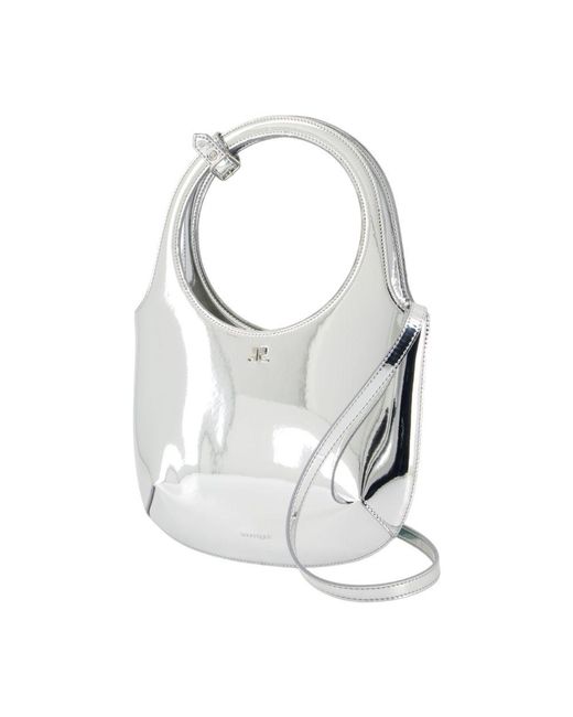 Courreges Gray Holy Mirror Purse