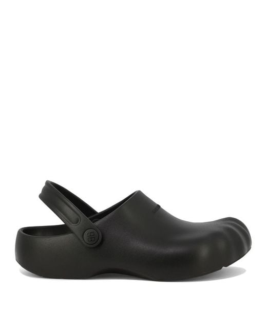 Balenciaga Black "Sunday Molded" Slippers for men