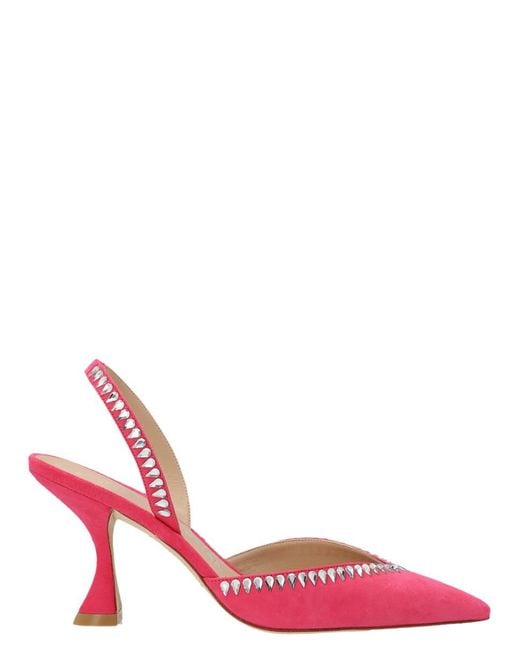 Stuart Weitzman Pink 'Gmct' Slingbacks
