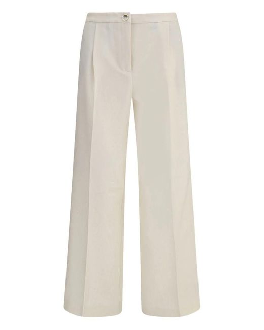 Cruna White Trousers Clothing