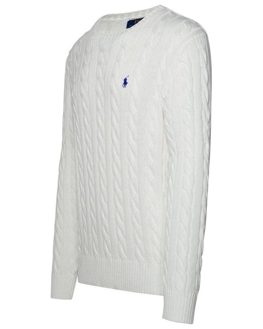Polo Ralph Lauren White Cotton Knitwear for men