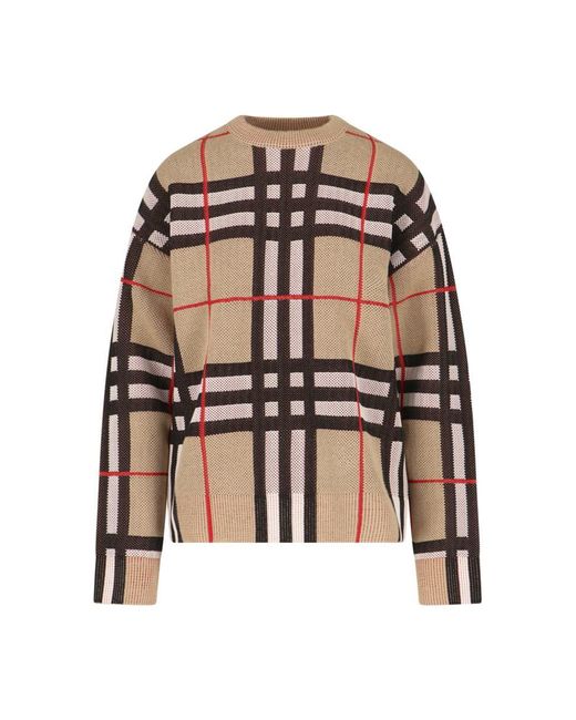 Burberry Natural Check Pattern Sweater