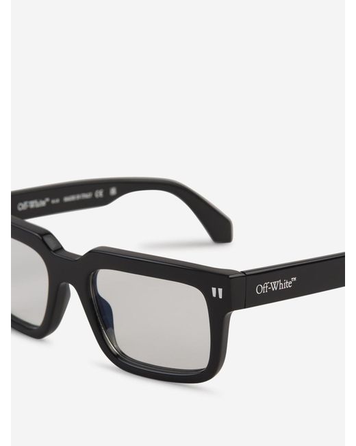 Off-White c/o Virgil Abloh Black Off- On2 Clip Rectangular Sunglasses for men
