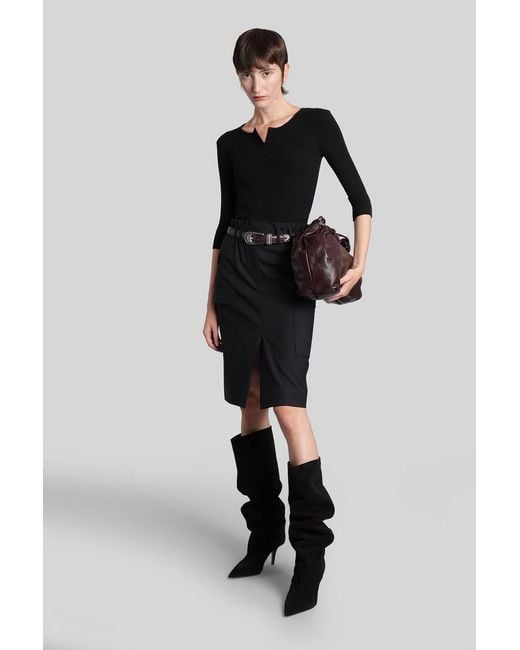 IRO Black Carrie Skirt