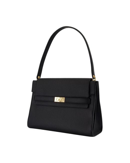 Tory Burch Black Lee Radziwill Large Shoulder Bag