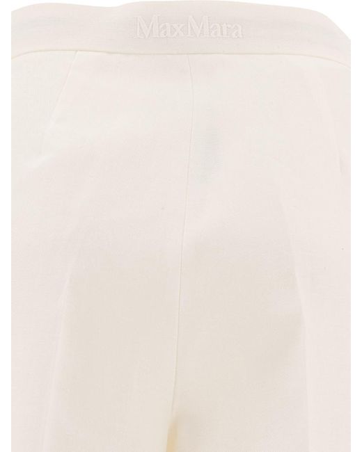 Max Mara White Wide-Leg Pants