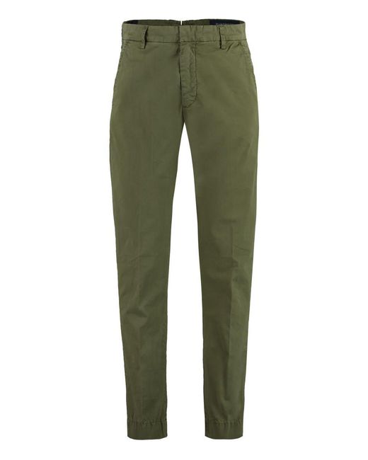 handpicked Green Mantova Cotton Trousers for men