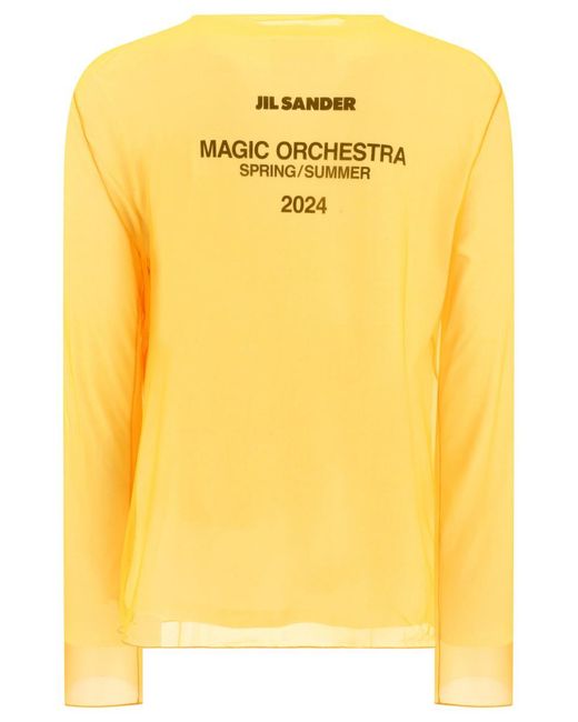 Jil Sander Yellow Layered T-Shirt for men