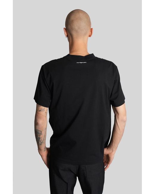 Courreges Black T-Shirt for men