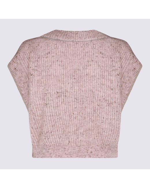 Brunello Cucinelli Pink Rose Wool Knitwear