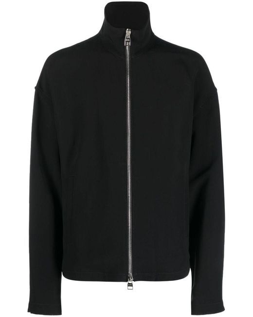 Alexander McQueen Black Alexander Mc Queen High-neck Zipped Jacket for men
