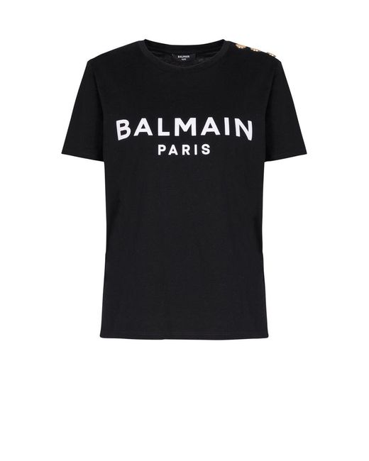 Balmain Black T-Shirts And Polos