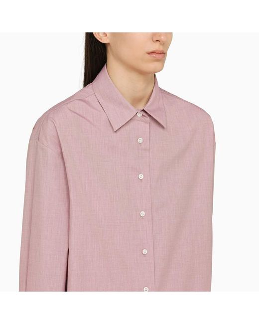 The Row Pink Brick Coloured Cotton Shirt