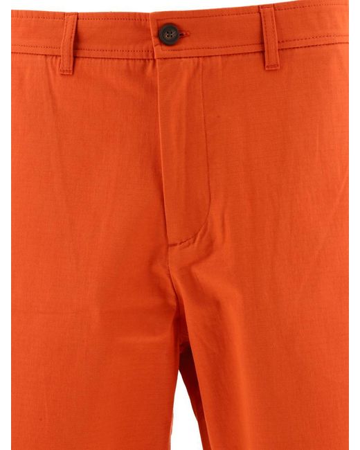 Maison Kitsuné Orange Ripstop Shorts for men