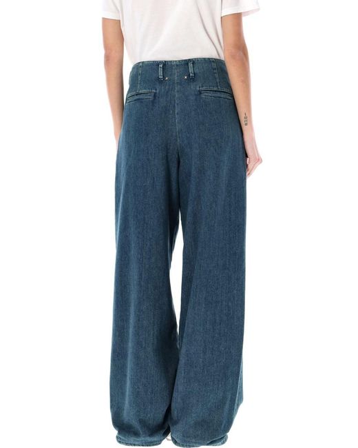 Golden Goose Deluxe Brand Blue Pleated Jeans