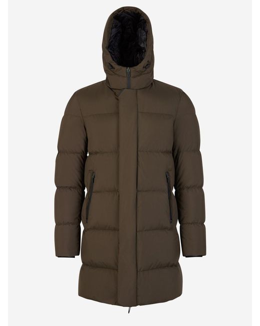 Herno Brown Padded Hood Jacket for men
