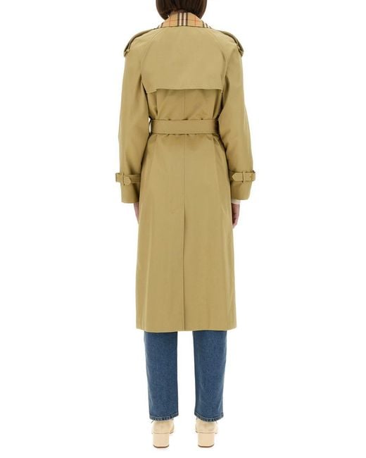 Burberry Metallic Long "Castleford" Trench Coat