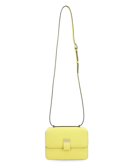 Valextra Nolo Mini Leather Crossbody Bag in Yellow Lyst UK