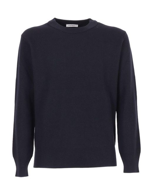 Kangra Cashmere Blue Girocoll for men