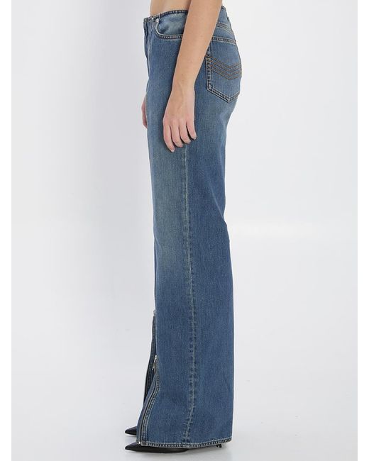 Jean Paul Gaultier Blue Denim Front Zipped Trousers