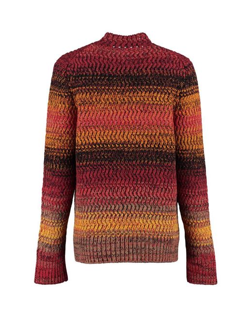 Chloé Red Crew-neck Wool Sweater