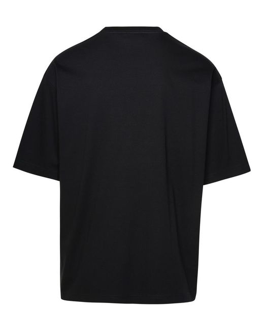 Lanvin Black Cotton T-Shirt for men