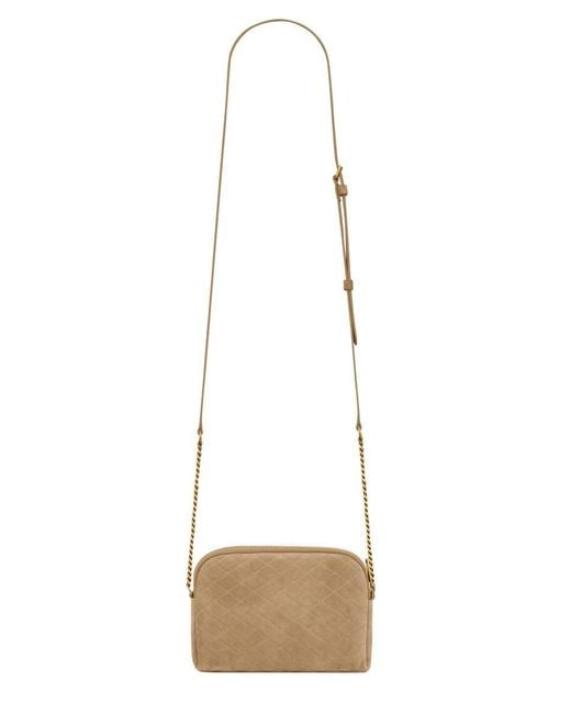 Saint Laurent White "Gaby" Clutch Bag With Zipper