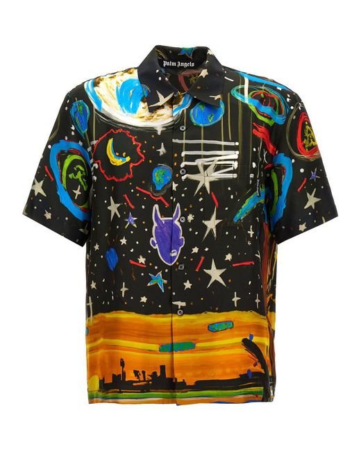 Palm Angels Multicolor Starry Night Shirt, Blouse for men