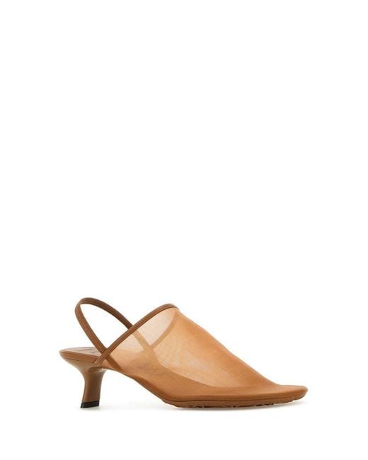 Loewe Brown Mesh Petal Pumps