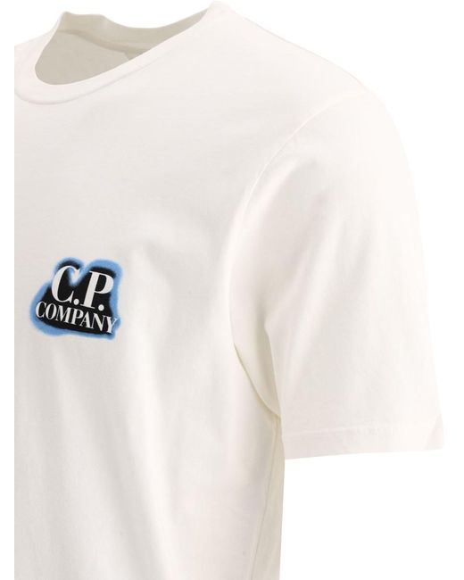 C P Company White "British Sailor" T-Shirt for men