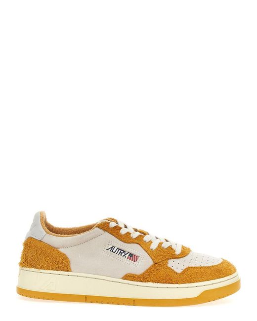 Autry Metallic 'Medalist' Two-Tone Suede Sneakers