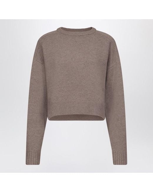 Loulou de Saison Brown Bruzzi Lds Taupe Melange Sweater