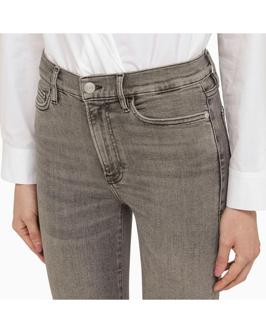 FRAME Gray Denim Flared Jeans
