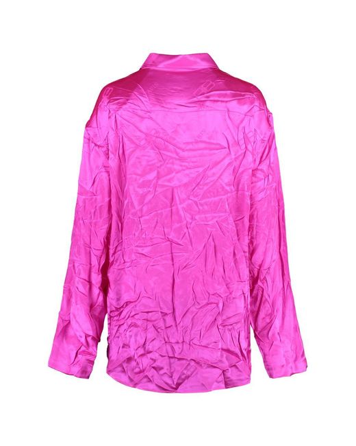 Balenciaga Pink Silk Shirt