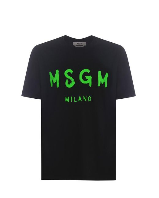 MSGM Green T-Shirts And Polos for men